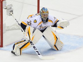 Pekka Rinne has been a different goalie at home versus on the road.