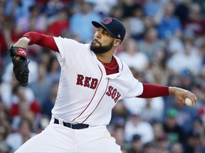 Boston Red Sox's David Price pitches during the first inning of a baseball game against the Los Angeles Angels, Saturday, June 24, 2017, in Boston. (AP Photo/Michael Dwyer)