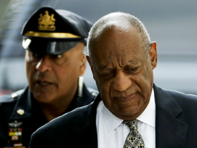 Bill Cosby arrives at the Montgomery County Courthouse during his sexual assault trial on June 15, 2017, in Norristown, Pa.