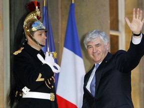 Canada Foreign Affairs Minister Lawrence Cannon arrives at the Elysee Palace in Paris, Monday, March 14, 2011. Canada's ambassador to France will be stepping down at the end of September. THE CANADIAN PRESSAP-Francois Mori