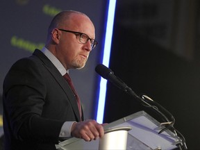 FILE - In this May 15, 2017, file photo, Cleveland Cavaliers general manager David Griffin speaks at a news conference in Cleveland. Griffin's contract expires on June 30, and it remains unclear if he will stay with the organization he guided to its first championship and three straight NBA Finals. (Joshua Gunter/The Plain Dealer via AP, File)