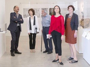 Martin Wikaira, left to right, Hershi Kirshenbaum , Martin Fallick, Maia Wikaira and Rachel Wikiaira visit the Art Gallery of Ontario in Toronto on Thursday June 29, 2017. Toronto couple who found refuge from a devastating earthquake in the home of perfect strangers on the other side of the world is playing host to their benefactors and relishing the chance to keep building a firm foundation for a friendship begun on shaky ground. THE CANADIAN PRESS/Chris Young