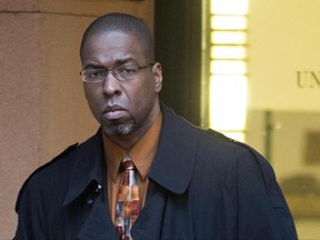 FILE - In this Jan. 26, 2015 file photo, former CIA officer Jeffrey Sterling leaves federal court in Alexandria, Va. A federal appeals court on Thursday, June 22, 2017 upheld all but one of the convictions of Sterling, found guilty of leaking government secrets to a reporter. (AP Photo/Kevin Wolf, File)