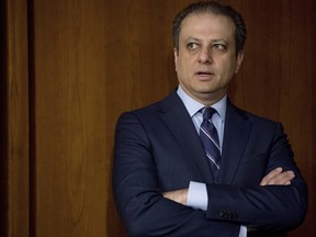Former United States Attorney General for the Southern District of New York Preet Bharara arrives before former FBI director James Comey testifies at a Senate Intelligence Committee