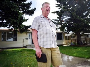 Broken sidewalks and a broken bank for Bob Hutchinson as well as a number of other neighbours he said after tax and property increases gave himself and others sticker shock in Stanley Crescent SW Calgary, Alta., on June 3, 2017.