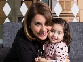 Dalal Al-Waheidi, Executive Director, WE Day, with her daughter, Zeina.
