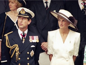 This 1991 file photo shows Prince Charles with his wife Princess Diana.