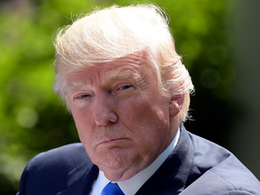 President Donald Trump during a news conference in the Rose Garden of the White House on June 9, 2017.