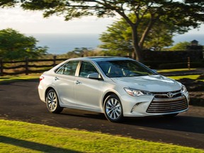This photo provided by Toyota Motor Corp. shows the 2017 Toyota Camry. A solid reputation for durability and reliability, combined with a comfortable ride and easy-to-use features, has made the Camry a huge sales success. (David Dewhurst Photography/Courtesy of Toyota Motor Corp. via AP)
