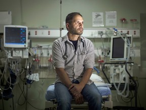 Dr. Raj Waghmare, who blogs stories about his experiences as an emergency room doctor, poses for a portrait at Southlake Regional Health Centre in Newmarket, Ont.