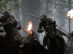 This image released by Twentieth Century Fox shows a scene from, "War for the Planet of the Apes." (Twentieth Century Fox via AP)