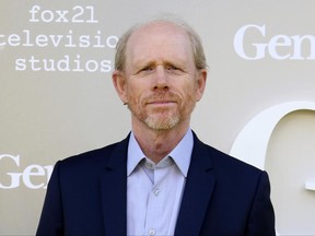 FILE - In this April 24, 2017 file photo, filmmaker Ron Howard arrives at the premiere of "Genius", in Los Angeles. Howard is taking command of the Han Solo "Star Wars" spinoff after the surprise departure of directors Phil Lord and Christopher Miller. Lucasfilm announced their replacement director Thursday, June 22, two days after Lord and Miller left the project over creative differences. (Photo by Willy Sanjuan/Invision/AP, File)