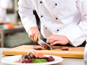 Chef in restaurant kitchen