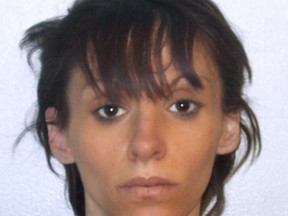 FILE - This booking photo released Wednesday, March 8, 2017, by the Concord, N.H., Police Department shows Felicia Farruggia, arrested about six months after she had demanded to be injected with heroin and methamphetamine while in labor with her son in September 2016.  Farruggia has pleaded guilty to reckless conduct and has been sentenced to a year in jail.  Farruggia told the court Wednesday, June 21, 2017  that drug addiction made her lose sight of everything that was important, but she said she's committed to being a better person.(Concord Police Department via AP)