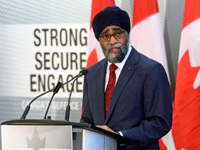 Defence Minister Harjit Sajjan unveils the Liberal government's long-awaited vision for expanding the Canadian Armed Forces in Ottawa on Wednesday June 7, 2017.