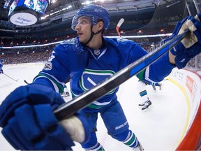 In this April 2 file photo, Vancouver Canucks defenceman Luca Sbisa skates against the San Jose Sharks.