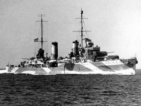 The HMAS Perth sailing in 1942.