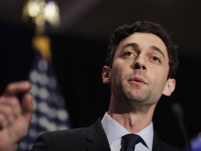 Democratic candidate for 6th congressional district Jon Ossoff concedes to Republican Karen Handel at his election night party in Atlanta, Tuesday, June 20, 2017. (AP Photo/David Goldman)