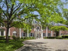 In this May 10, 2017, photo provided by TTR Sotheby's International Realty, the McLean, Va., childhood home of Jacqueline Kennedy Onassis is shown. The home was put up for sale by its current owners for $49.5 million. (Gordon Beall/TTR Sotheby's International Realty via AP)