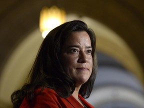 Minister of Justice Jody Wilson-Raybould speaks to members of the media on Parliament Hill in Ottawa on Tuesday, June 6, 2017. The status of women committee says judges are not the only ones who need more training in sexual assault law and how to deal with victims.MPs on the committee want Justice Minister Wilson-Raybould to ask the provinces and territories to consider more education for everyone in criminal justice, including police, lawyers and judges at all levels.THE CANADIAN PRESS/Adrian Wyld
