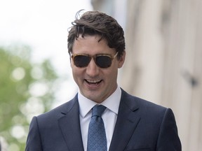 Prime Minister Justin Trudeau arrives at the National Press Theatre in Ottawa on Tuesday, June 27, 2017.