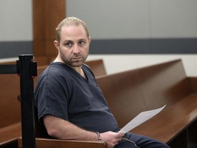 Aramazd Andressian Sr. appears in court Tuesday, June 27, 2017, in Las Vegas.  Andressian Sr. was arrested Friday in Las Vegas and is being held on $10 million bail.  Authorities in Los Angeles say they believe Andressian killed his missing 5-year-old son to get back at his estranged wife during a bitter separation. (AP Photo/John Locher)