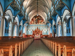 A file photo of the inside of a church in Cornwall, Ontario. Canadians tell pollsters they are broadly suspicious of religion in society, but are more friendly when asked about institutions in their own communities.