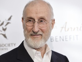 FILE - In this Saturday, March 29, 2014, file photo, actor James Cromwell arrives at The Humane Society Of The United States 60th Anniversary Benefit Gala, in Beverly Hills, Calif. Oscar-nominated actor James Cromwell is facing jail time for refusing to pay fines over his arrest at a protest at a New York power plant. The Times Herald-Record of Middletown reports a judge on Thursday, June 29, 2017, sentenced Cromwell to seven days in jail. Cromwell was among a group found guilty of obstructing traffic at a December 2015 sit-in at the site of a natural gas-fired power plant being built in Wawayanda. (Photo by Richard Shotwell/Invision/AP, File)