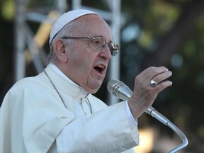 Pope Francis leads a Pentecost vigil prayer on the occasion of the Golden Jubilee of the Catholic Charismatic Renewal (CCR) on June 3, 2017 at Circus Maximus in Rome.