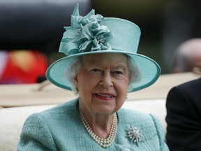 Queen Elizabeth II  arriving at theRoyal Ascot horse racing meet, June 23, 2017.  She will meet with Justin Trudeau on July 5