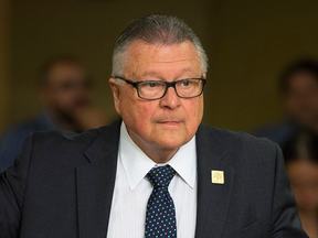 Public Safety and Emergency Preparedness Minister Ralph Goodale appears at the Senate National Security and Defence committee in Ottawa, June 5, 2017.