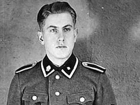 Former Auschwitz guard Reinhold Hanning is pictured in this undated handout photo.
