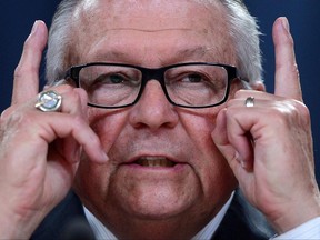 Ralph Goodale, Minister of Public Safety and Emergency Preparedness, make a national security-related announcement at the National Press Theatre in Ottawa on Tuesday, June 20, 2017. THE CANADIAN PRESS/Sean Kilpatrick