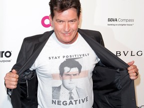 Charlie Sheen attends 2016 Elton John AIDS Foundation Academy Awards Viewing Party in  West Hollywood, California, on February 28, 2016.
