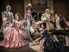 Members of the company in The School for Scandal.