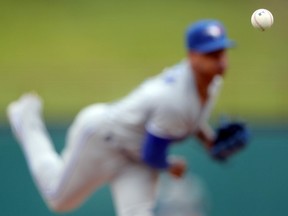 Toronto Blue Jays starter Marcus Stroman pitches against the Texas Rangers on June 22.