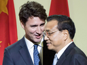 Prime Minister Justin Trudeau with Chinese Premier Li Keqiang at a business luncheon in September 2016 in Montreal.