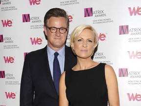 In this April 22, 2013 file photo, MSNBC's "Morning Joe" co-hosts Joe Scarborough and Mika Brzezinski, right, attend the 2013 Matrix New York Women in Communications Awards at the Waldorf-Astoria Hotel in New York.
