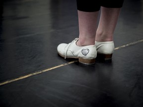 A women with tap shoes  practices at Gotta Dance in Toronto, Ontario, May 4, 2017. The Toronto International Tap Dance Festival takes pace from June 2-4.