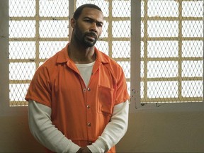 This image released by Starz shows Omari Hardwick in a scene from the original series, "Power," returning for a new season on Sunday. (Myles Aronowitz/Starz via AP)