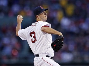 Boston Red Sox starting pitcher Drew Pomeranz delivers during the first inning of a baseball game against the Minnesota Twins at Fenway Park in Boston, Tuesday, June 27, 2017. (AP Photo/Charles Krupa)