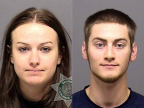 Travis Mitchell and his wife, Sarah Mitchell, members of their faith-healing Followers of Christ Church, were booked Monday, June 5, 2017, in Oregon City, Ore., on accusations of murder and first-degree criminal mistreatment in the March 5, 2017, death of their daughter, Gennifer Mitchell.