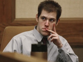 FILE - In this Thursday March 29, 2007, file photo, William Morva watches as prospective jury members are interviewed to serve in his attempted robbery trial in Montgomery County Circuit Court in Christiansburg, Va. Morva is scheduled to receive a lethal injection Thursday, July 6, 2017, for the killings of a hospital security guard and a sheriff's deputy in 2006. Morva's attorneys and mental health advocates are calling on Virginia Gov. Terry McAuliffe to spare his life. (Matt Gentry/The Roanoke Times via AP, File)