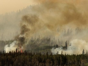 A wildfire burns near the southern Utah ski town of Brian Head, Wednesday, June 21, 2017. Fires are burning throughout the southwest, including one in Utah that forced the evacuation of more than 700 people and shut down part of a state highway. (Rick Egan/The Salt Lake Tribune via AP)