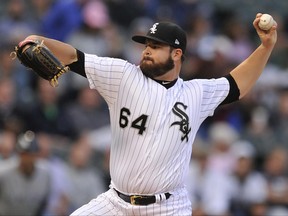 Chicago White Sox starter David Holmberg delivers a pitch during the first inning of a baseball game against the New York Yankees, Monday, June 26, 2017, in Chicago. (AP Photo/Paul Beaty)