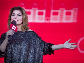 Canadian performing artist Shania Twain during WE Day Canada Sunday July 2, 2017 on Parliament Hill.