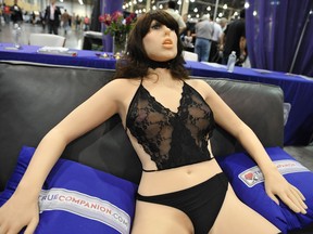 The 'True Companion' sex robot, Roxxxy, on display at the TrueCompanion.com booth at the AVN Adult Entertainment Expo in Las Vegas, Nevada, January 9, 2010. In the years since her debut, sex robots have only grown more sophisticated.