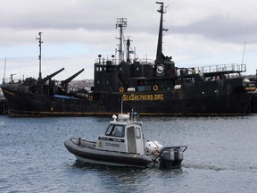 The Farley Mowat in 2008, just as it began its nine year slide into rusty deterioration.
