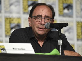 "Goosebumps" creator R.L. Stine speaks on a panel on day one of Comic-Con International on Thursday, July 20, 2017, in San Diego. (Photo by Richard Shotwell/Invision/AP)