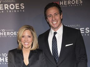 FILE - In this Dec. 11, 2016 file photo, Alisyn Camerota and Chris Cuomo attend the 10th Annual CNN Heroes: An All-Star Tribute at the American Museum of Natural History in New York. The hosts of CNN's "New Day" have vastly different social media approaches, with Camerota recently leaving Twitter entirely and her co-host Cuomo keeping up his online profile and engaging with fans and critics, including on occasion President Donald Trump. (Photo by Charles Sykes/Invision/AP, File)